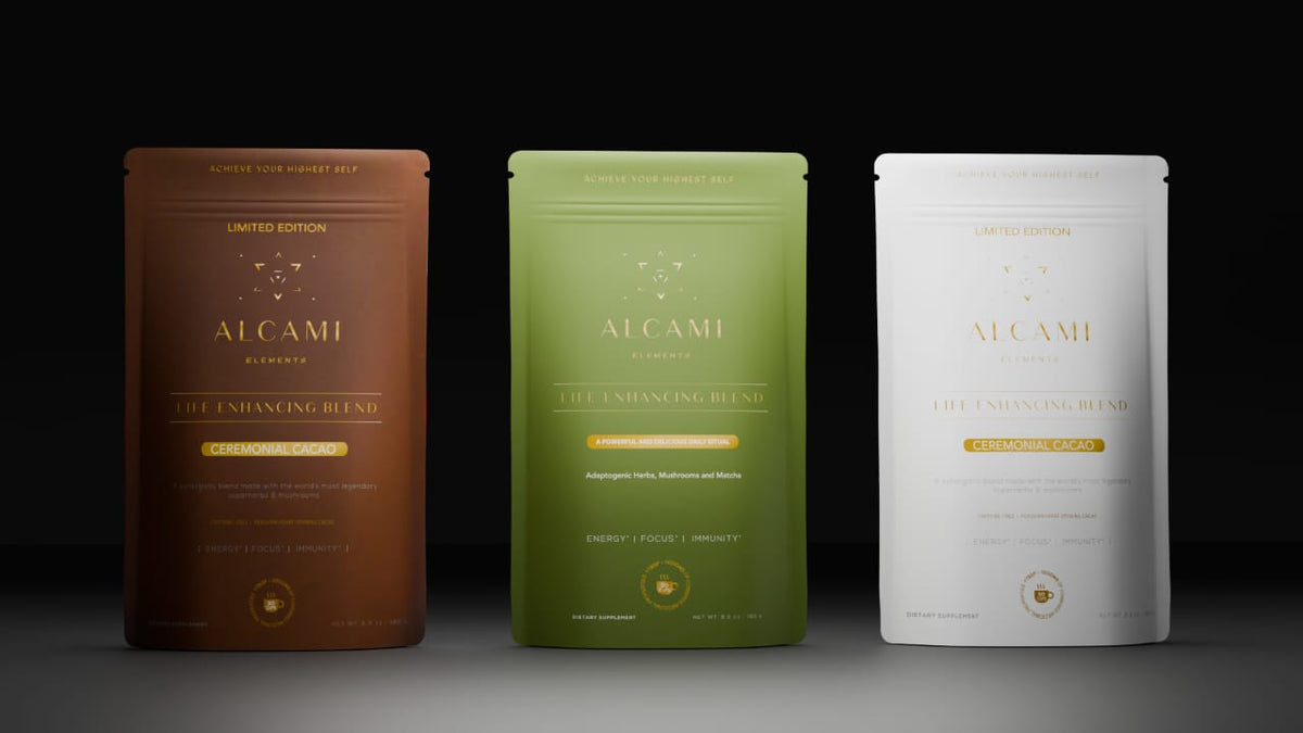 A range of Alcami Elements Enhancing Blends that improves mood and mental well-being.