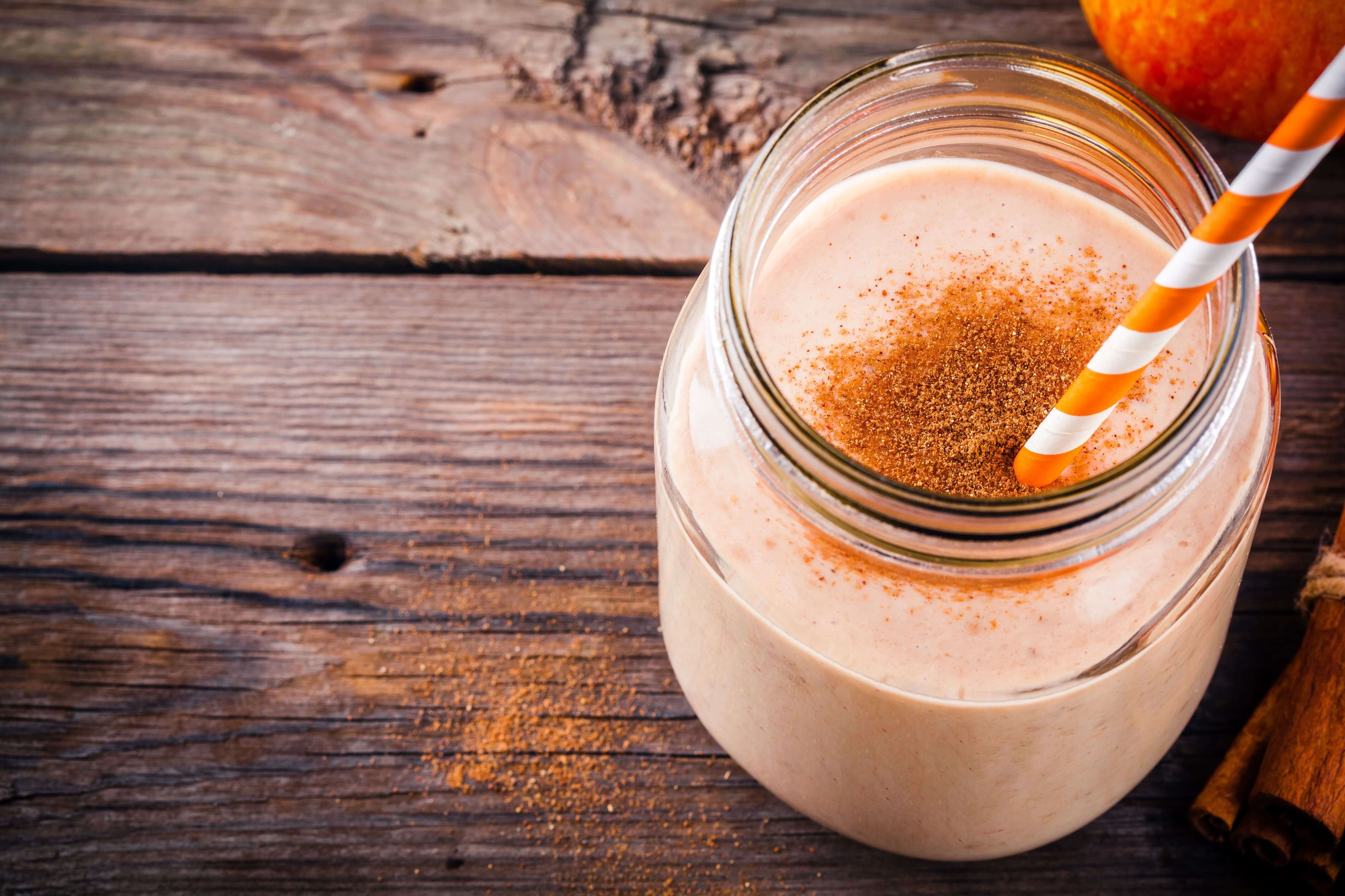 Batido de proteína de vainilla y caramelo salado