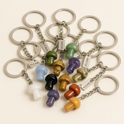 Alcami Crystal Mushroom Keychain