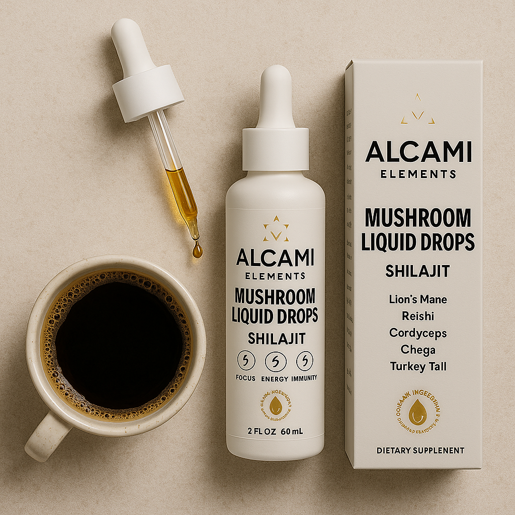 Alcami Concentrated Mushroom Drops + Shilajit