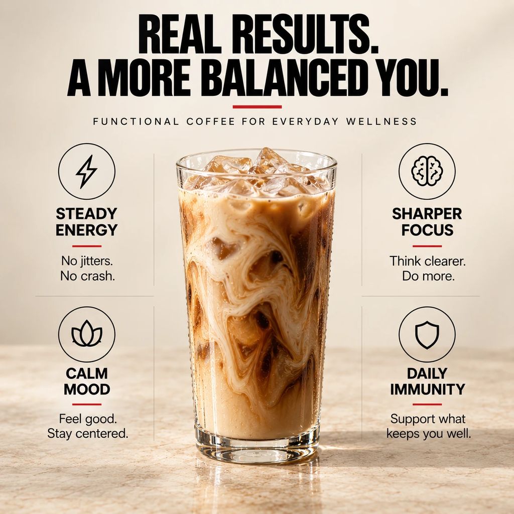Real results — steady energy, focus, calm, immunity